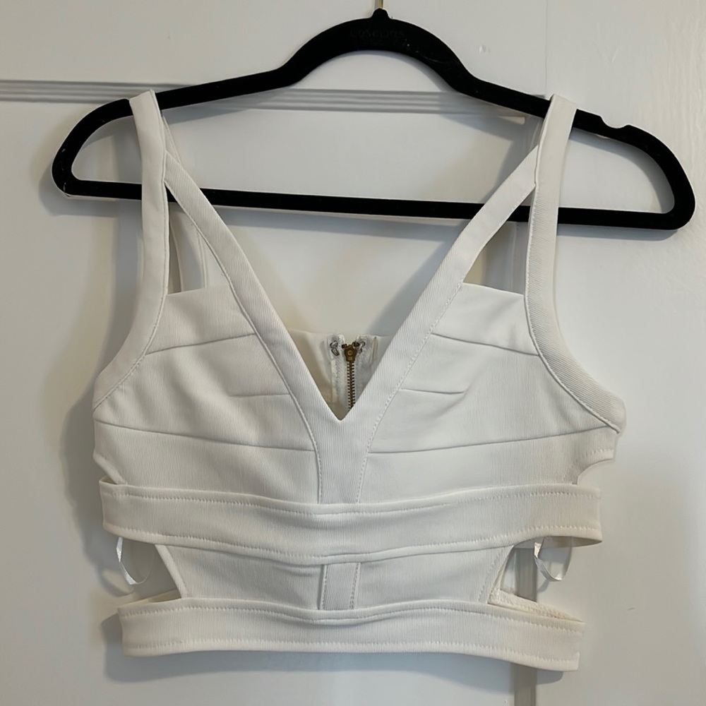 TOBI white crop top, size M